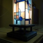 Álló Tiffany ólomüveg lámpa