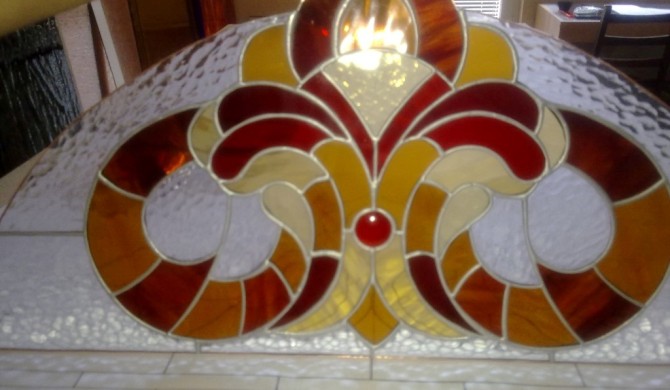 elegáns színű ólomüveg betét